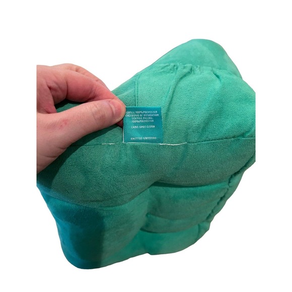 Pillowfort Tablet Book Rest Holder Pillow Weighted Plush Green Dinosaur Pockets - Picture 5 of 8